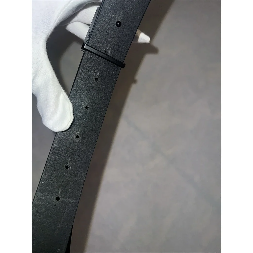 Calvin Klein Men's Black Logo Leather Belt 34-36 Square‎
